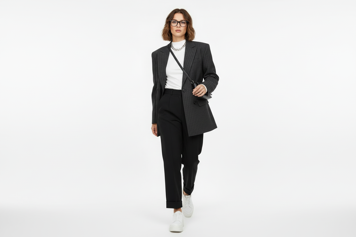 persona con ropa coreana posando 